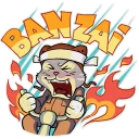 😖-Kamikaze Cat, Telegram Sticker