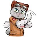 ☝-Kamikaze Cat, Telegram Sticker