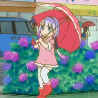 ☁️-kanna @stickerspackanime, Telegram Sticker