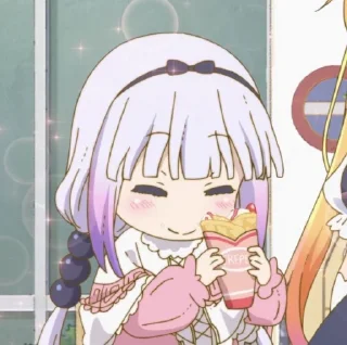 ☁️-kanna @stickerspackanime, Telegram Sticker