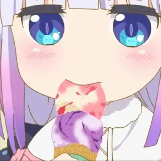 ☁️-kanna @stickerspackanime, Telegram Sticker