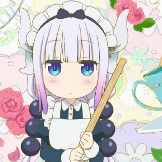 ☁️-kanna @stickerspackanime, Telegram Sticker