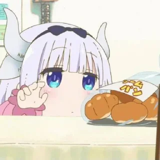 ☁️-kanna @stickerspackanime, Telegram Sticker