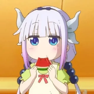 ☁️-kanna @stickerspackanime, Telegram Sticker