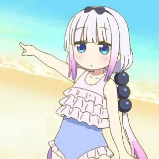 ☁️-kanna @stickerspackanime, Telegram Sticker