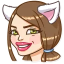 😀-Russian Streaming Girl, Telegram Sticker