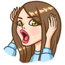 😮-Russian Streaming Girl, Telegram Sticker