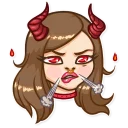 👿-Russian Streaming Girl, Telegram Sticker