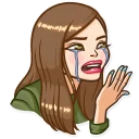 😭-Russian Streaming Girl, Telegram Sticker