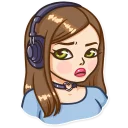 😒-Russian Streaming Girl, Telegram Sticker