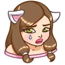 😢-Russian Streaming Girl, Telegram Sticker