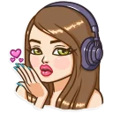 😘-Russian Streaming Girl, Telegram Sticker