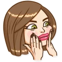 😦-Russian Streaming Girl, Telegram Sticker