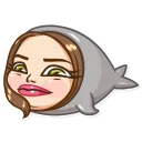 👽-Russian Streaming Girl, Telegram Sticker
