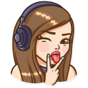 😜-Russian Streaming Girl, Telegram Sticker