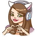 ❤-Russian Streaming Girl, Telegram Sticker