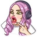😲-Russian Streaming Girl, Telegram Sticker