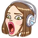 😧-Russian Streaming Girl, Telegram Sticker