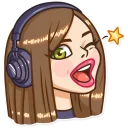 😜-Russian Streaming Girl, Telegram Sticker