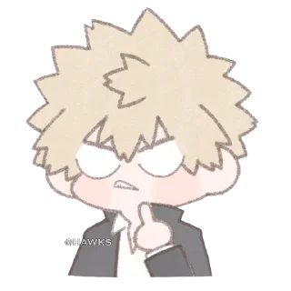 🖕-Bakugou Katsuki, Telegram Sticker