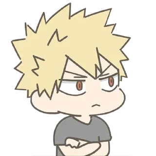 😕-Bakugou Katsuki, Telegram Sticker