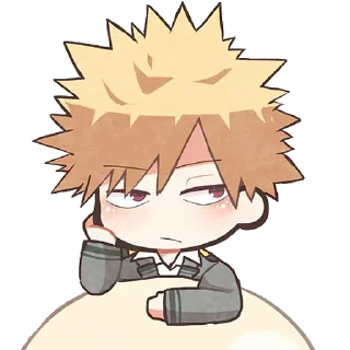 😕-Bakugou Katsuki, Telegram Sticker