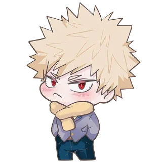 😕-Bakugou Katsuki, Telegram Sticker