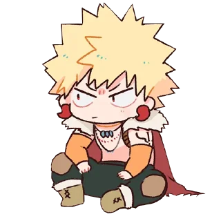 😕-Bakugou Katsuki, Telegram Sticker