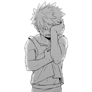 😭-Bakugou Katsuki, Telegram Sticker