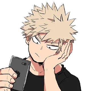 😕-Bakugou Katsuki, Telegram Sticker