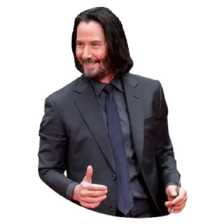 👍-Keanu Reeves, Telegram Sticker
