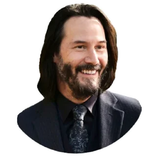 😄-Keanu Reeves, Telegram Sticker
