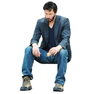 😔-Keanu Reeves, Telegram Sticker