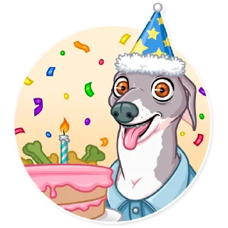🥳-Kermit The Dog, Telegram Sticker