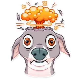 🤯-Kermit The Dog, Telegram Sticker