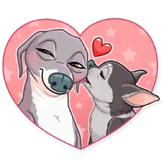 ❤️-Kermit The Dog, Telegram Sticker
