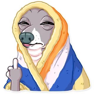 🖕-Kermit The Dog, Telegram Sticker