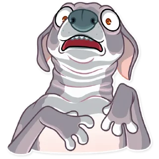 😨-Kermit The Dog, Telegram Sticker