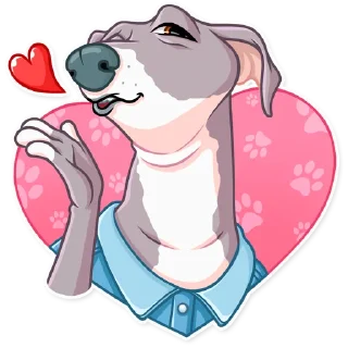 😘-Kermit The Dog, Telegram Sticker
