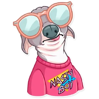 😎-Kermit The Dog, Telegram Sticker