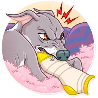 😡-Kermit The Dog, Telegram Sticker
