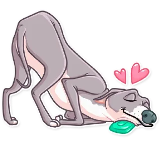 😌-Kermit The Dog, Telegram Sticker