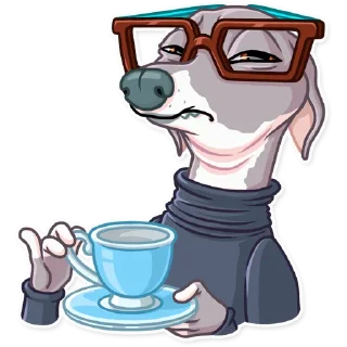 😑-Kermit The Dog, Telegram Sticker