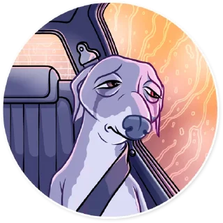 😭-Kermit The Dog, Telegram Sticker