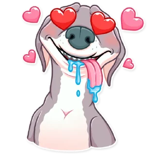 😍-Kermit The Dog, Telegram Sticker
