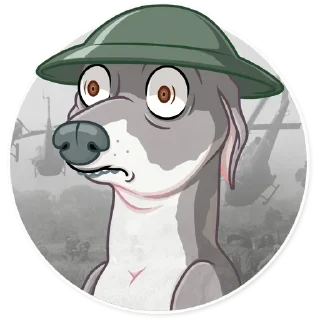 😶-Kermit The Dog, Telegram Sticker