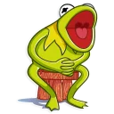 😫-Kermit the Frog, Telegram Sticker