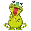😱-Kermit the Frog, Telegram Sticker