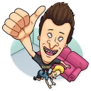 👍-Beavis and Butt-head, Telegram Sticker