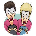 😨-Beavis and Butt-head, Telegram Sticker
